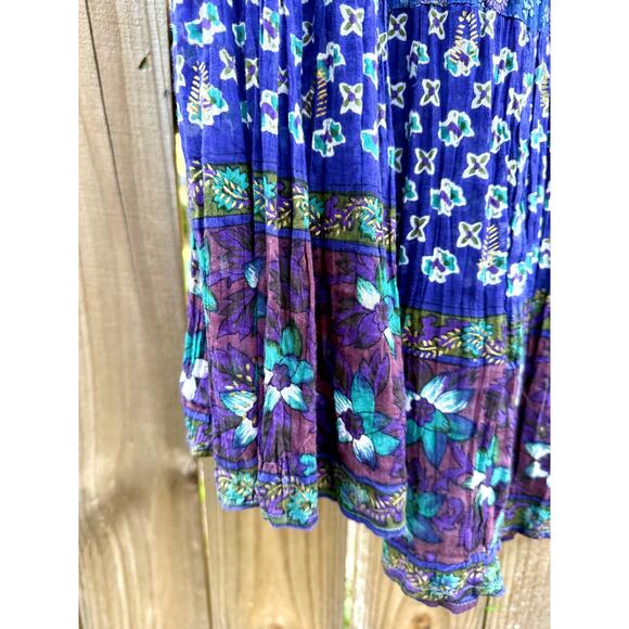 Vintage Blockprint Drawstring Skirt — Adjustable Fit / Spell-Level Cult Piece - Picture 10 of 10